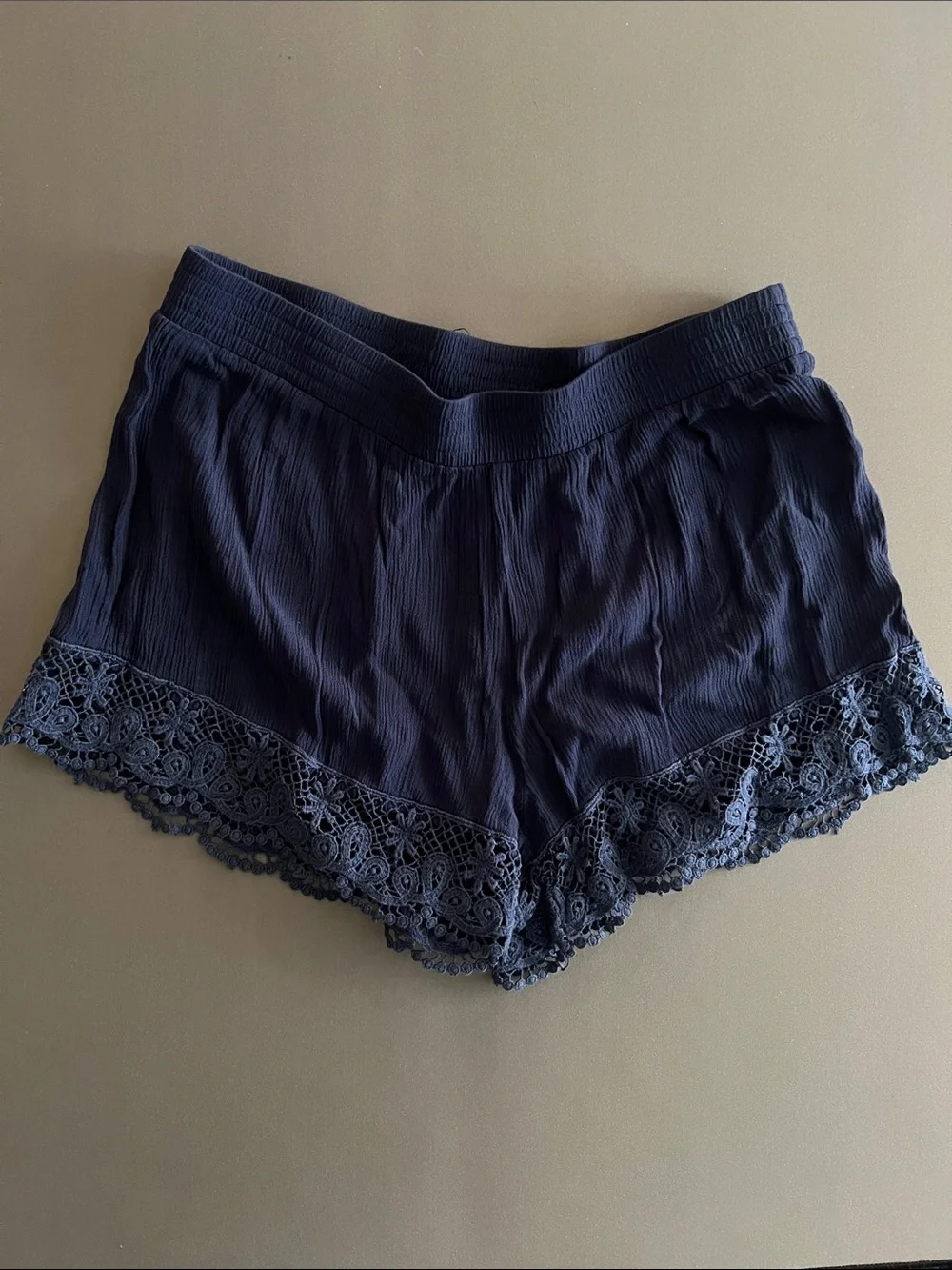 Navy Lace-Trim Sleep Shorts - Women Intimates